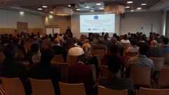 Dr. Steffen Zeuch presenting the NebulaStream Platform at CIDR 2020. (Image: Jonas Traub)
