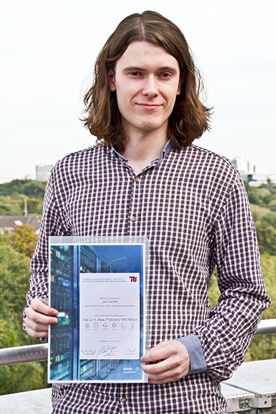 Jan Dikow with his Data Analytics Master's Track Certificate